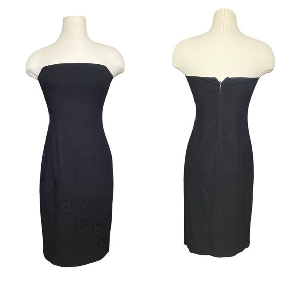 Laundry‎ by Shelli Segal 3D leaf-like embellishments cocktail dress size 6 Party - Picture 1 of 7